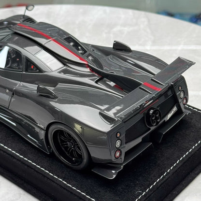 HH 1:18 Pagani Zonda 760 (Zonda Specials) Hardtop Resin Model · Carbon Grey/Red Stripe