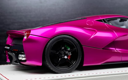 Davis & Giovanni 1/18 Ferrari LaFerrari Chrome Flash Pink Resin Model Limited 3
