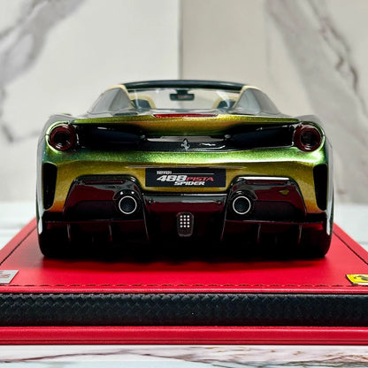 MR Collection 1/18 Ferrari 488 Pista Spider Chameleon Green Limited 01/03 Resin