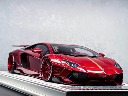 Davis & Giovanni 1/18 Lamborghini Aventador LP700-4 Liberty Walk Red Carbon Limited 10