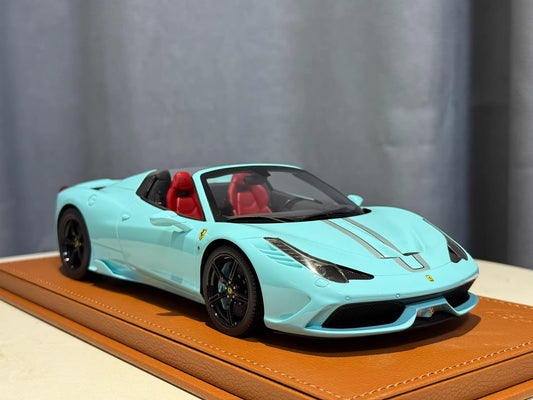 BBR 1/18 Ferrari 458 Speciale A · Light Blue