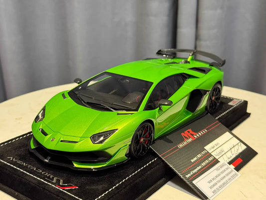 MR 1/18 Lamborghini Aventador SVJ · Verde Selvans
