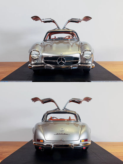 Amalgam 1/8 Mercedes-Benz 300SL – Silver Gullwing Coupe Model | Air Shipping from China