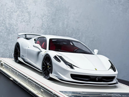 Davis & Giovanni 1/18 Ferrari 458 Italia SVR Pearl White Resin Model Limited 30