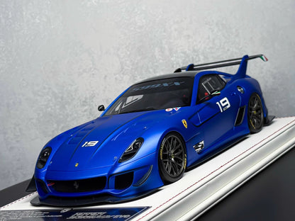 Davis & Giovanni 1/18 Ferrari 599XX Evo #19 Matte Silver Blue Resin Model Limited 10