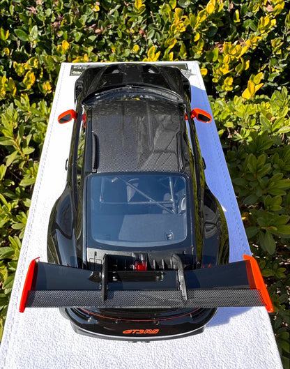 FuelMe 1/18 Porsche 911 (992) GT3 RS Weissach Black / Orange Resin Model
