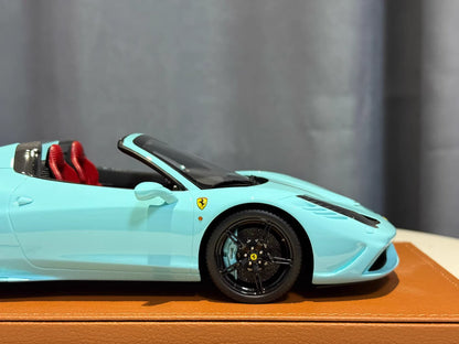 BBR 1/18 Ferrari 458 Speciale A · Light Blue