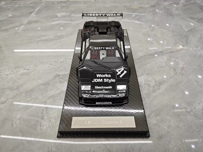 VIP 1/18 Lamborghini Countach LB Widebody Black Resin Model with Display Case