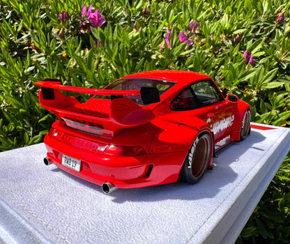 FuelMe 1/18 Porsche 911 (993) RWB “Medusa” Supreme – Red Resin Model
