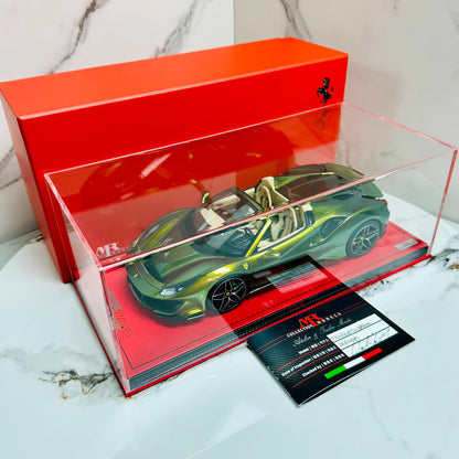 MR Collection 1/18 Ferrari 488 Pista Spider Chameleon Green Limited 01/03 Resin