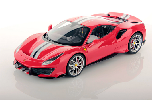 MR Collection 1/18 Ferrari 488 Pista Rosso Corsa Stripe Limited 20 Pcs