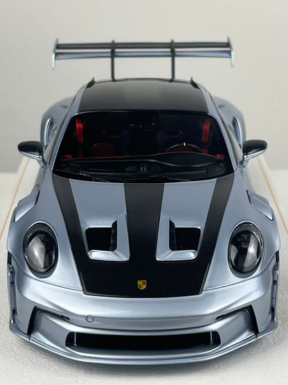 HH 1/18 Porsche 911 GT3 RS 992 Ice Blue Private Commission – Air Shipping