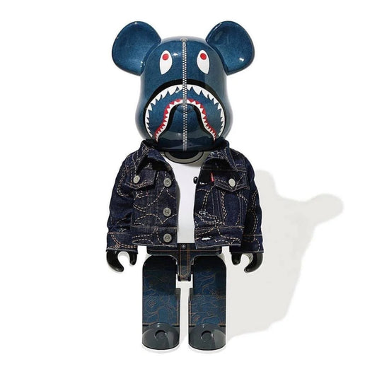 Bearbrick 1000% BAPE × Levi’s Denim Shark Edition | Triple Collaboration | Air Shipping from China