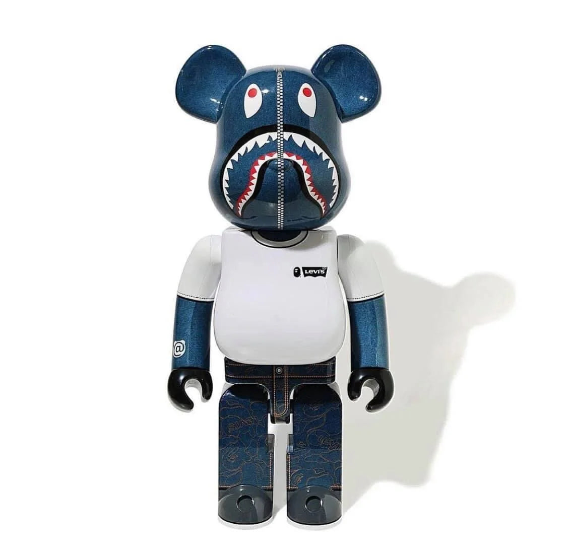 Bearbrick 1000% BAPE × Levi’s Denim Shark Edition | Triple Collaboration | Air Shipping from China