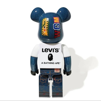 Bearbrick 1000% BAPE × Levi’s Denim Shark Edition | Triple Collaboration | Air Shipping from China