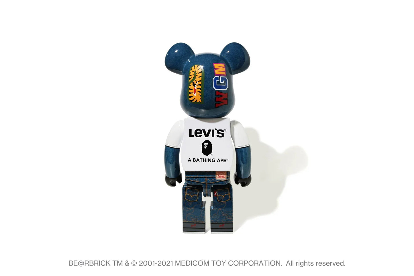 Bearbrick 1000% BAPE × Levi’s Denim Shark Edition | Triple Collaboration | Air Shipping from China