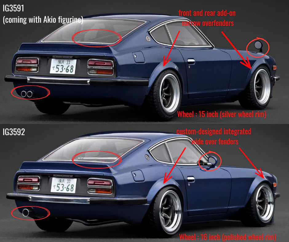 Ignition Model 1/18 Nissan Fairlady Z (S30) Devil’s Z Akio Figure IG3591