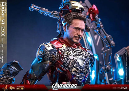 Hot Toys 1/6 MMS688-D53 Iron Man Mark VI (2.0) with Suit-Up Gantry – All Duties Included