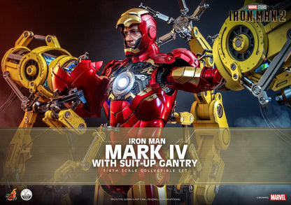 Hot Toys 1/4 Iron Man Mark IV with Suit-Up Gantry Collectible Set QS021