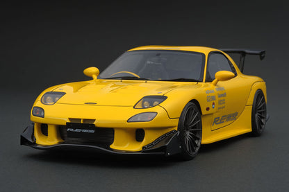 Ignition Model 1/18 Mazda RX-7 (FD3S) RE Amemiya Yellow Resin Model IG1042