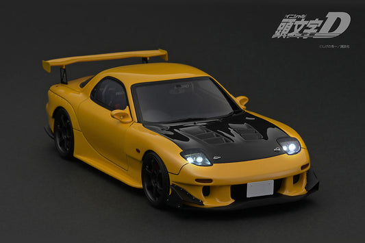 Ignition Model 1/18 INITIAL D Mazda RX-7 (FD3S) Yellow LED IG3189