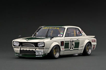 Ignition Model 1/18 LB-WORKS Charasuka 2Door White/Green Resin Model IG2647