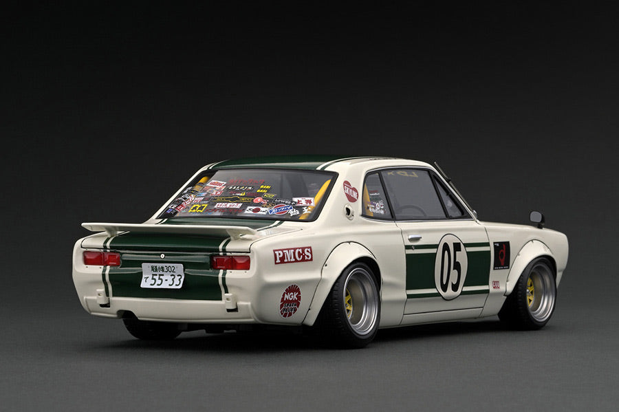 Ignition Model 1/18 LB-WORKS Charasuka 2Door White/Green Resin Model IG2647