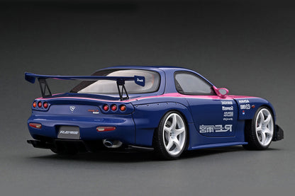 Ignition Model 1/18 Mazda RX-7 (FD3S) RE Amemiya Blue/Pink Figure Set IG2398