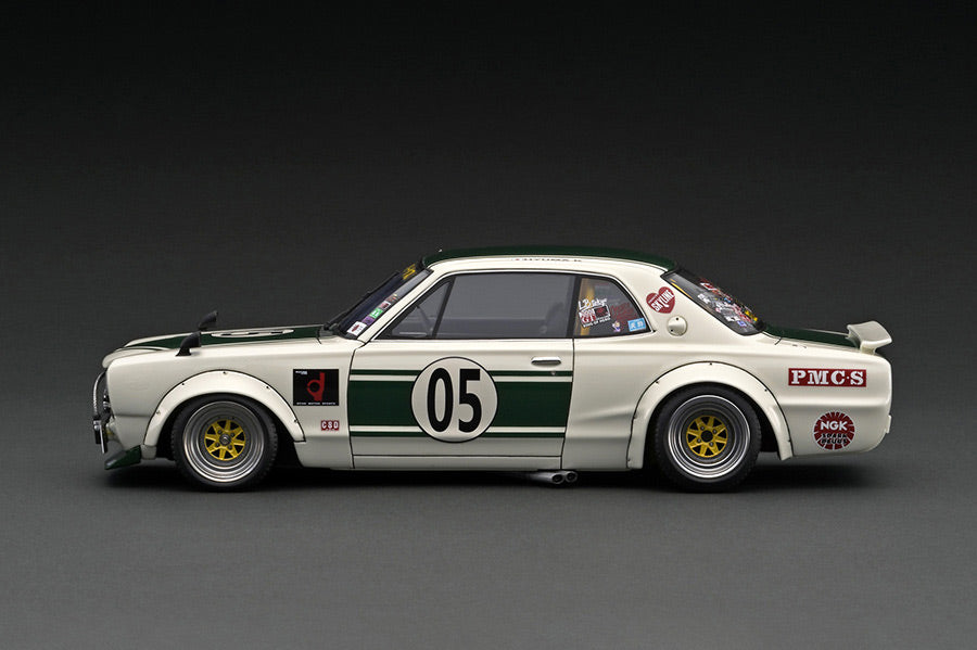Ignition Model 1/18 LB-WORKS Charasuka 2Door White/Green Resin Model IG2647