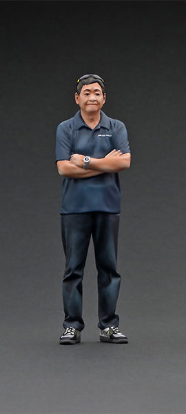 Ignition Model 1/18 Mazda RX-7 (FD3S) RE Amemiya Blue/Pink Figure Set IG2398