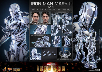 Hot Toys 1/6 Iron Man Mark II 2.0 Diecast Figure MMS733D59 – Marvel Collectible
