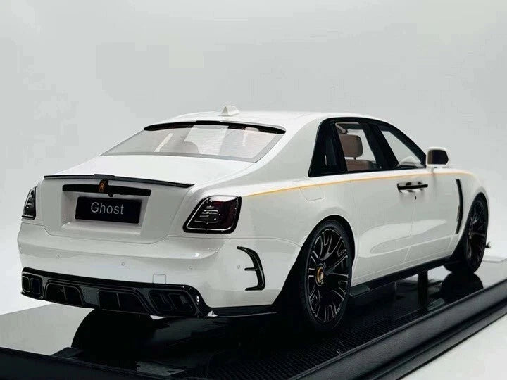 VMB 1/12 Rolls-Royce Ghost White with Carbon Roof – Luxury Resin Model Car | Air Shipping from China