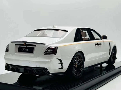 VMB 1/12 Rolls-Royce Ghost White with Carbon Roof – Luxury Resin Model Car | Air Shipping from China