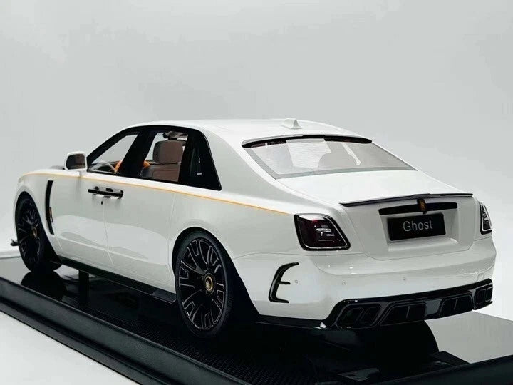 VMB 1/12 Rolls-Royce Ghost White with Carbon Roof – Luxury Resin Model Car | Air Shipping from China