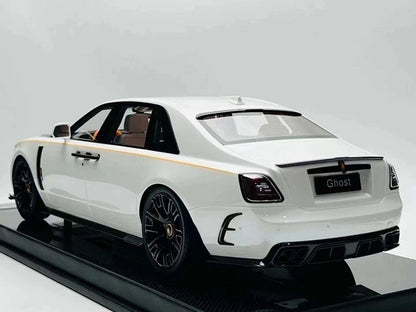 VMB 1/12 Rolls-Royce Ghost White with Carbon Roof – Luxury Resin Model Car | Air Shipping from China