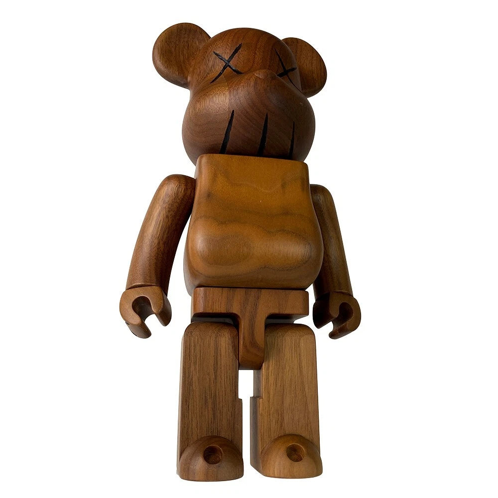 KAWS × Bearbrick 400% Walnut Wood Edition | Handcrafted Black Walnut Art Toy | Air Shipping from China