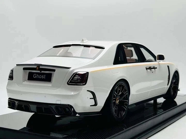 VMB 1/12 Rolls-Royce Ghost White with Carbon Roof – Luxury Resin Model Car | Air Shipping from China