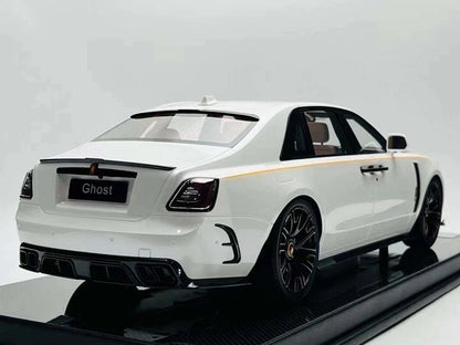 VMB 1/12 Rolls-Royce Ghost White with Carbon Roof – Luxury Resin Model Car | Air Shipping from China