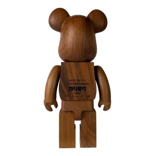 KAWS × Bearbrick 400% Walnut Wood Edition | Handcrafted Black Walnut Art Toy | Air Shipping from China
