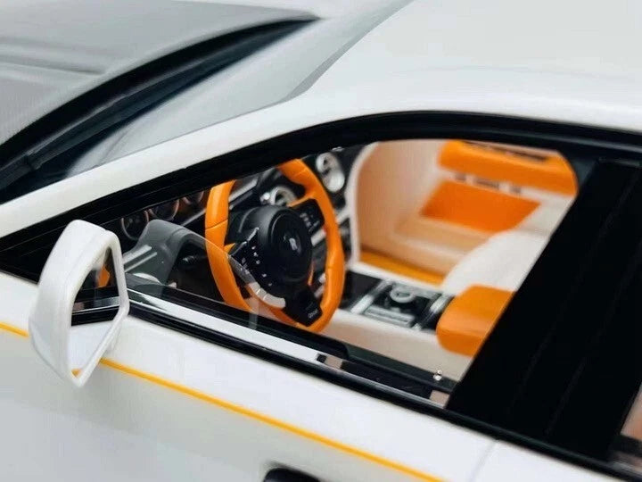 VMB 1/12 Rolls-Royce Ghost White with Carbon Roof – Luxury Resin Model Car | Air Shipping from China