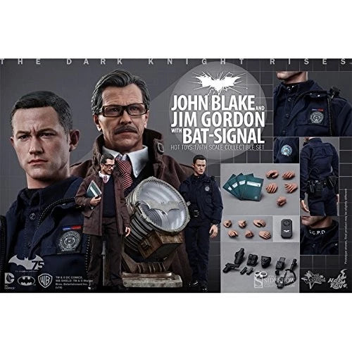 Hot Toys 1/6 John Blake & Jim Gordon with Bat-Signal MMS275 – All Duties Included